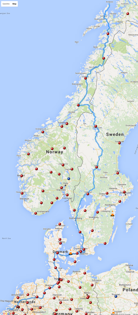 Route Norway Back 2016