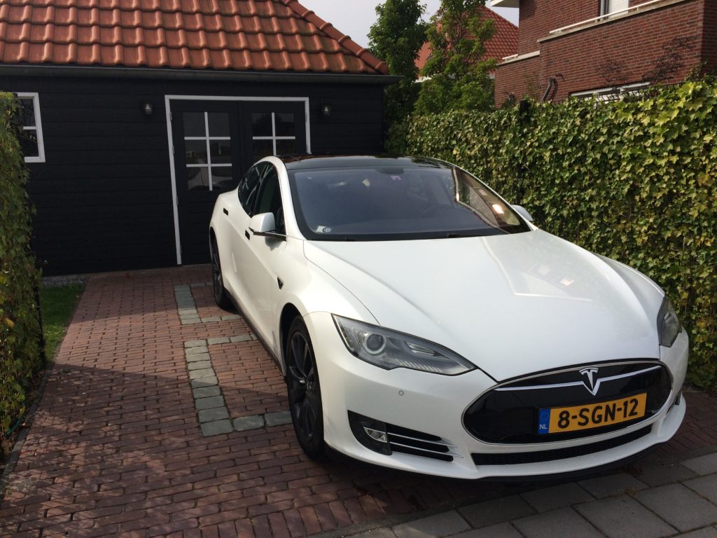 Tesla Model S driveway