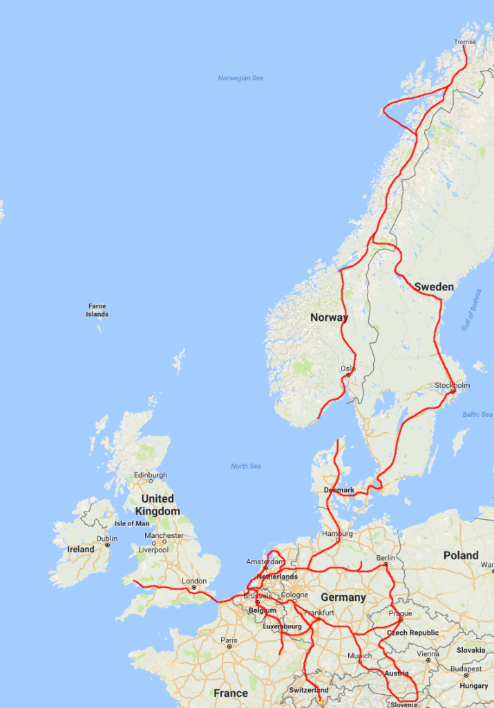 Routes Tesla Model S