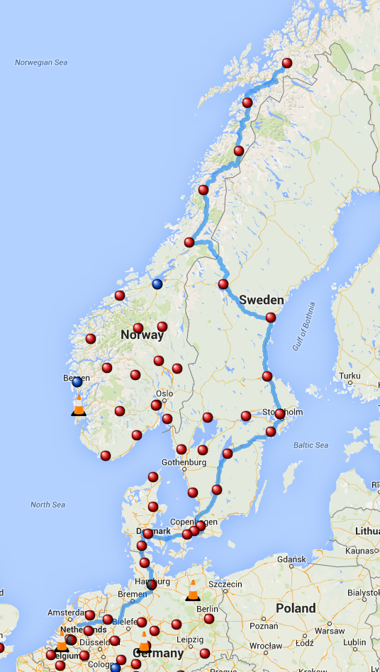 Route to Norway